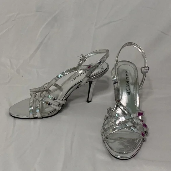 NIB Rampage silver heels